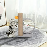 Ainehome 13" Cat Tree Tower with Linen Circular Ring, Toys, Light Grey