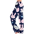 thumbnail image 3 of Hearthz Easter Pajama Pants Woman Cute Rabbit Bunny Print Wide Leg Lounge Pants for Women Baggy Soft Comfy Lightweight Sleep Pants for Women Soft, 3 of 8