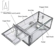 Gustave 2Pcs Rat Trap Cage Humane Mouse Traps Animal Pest Mouse Control Bait Catch -11*5.5*4.3 inch