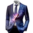 thumbnail image 6 of Cosmic Print Formal Two Piece Business Suit Set with Stylish Jacket and Trousers Boys 2 Piece Formal Suit One Button Casual Blazer Dress Pants Slim Fit Wedding Prom Party Tuxedo, 6 of 9