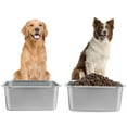 thumbnail image 4 of LAIQIEN Stainless Steel Pet Dog Bowl Anti Slip Large Pet Easy to Clean Rectangle, 4 of 19