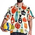 thumbnail image 4 of Bowling Men's Short Sleeve Casual Printed Button Down Beach Shirt - Summer Hawaiian Top, 4 of 6