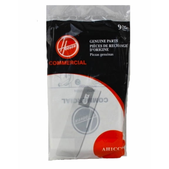 Hoover Commercial Vacuum Standard Upright Disposable Vacuum Bags 9 Pack
