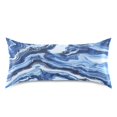 thumbnail image 3 of Haosy Satin Pillowcase for Hair and Skin Standard Cooling Silk Pillow Case with Envelope Closure Blue Black White Marble 20"x26", 3 of 9