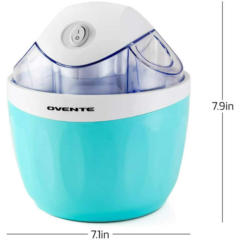 Ovente Electric Ice Cream Maker, Sorbet & Frozen Yogurt Processor Machine, Blue