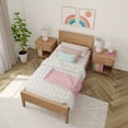 thumbnail image 6 of Max & Lily Twin Bed Frame, Solid Wood Classic Platform Bed with Panel Headboard for Kids, 6 of 10