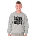 thumbnail image 5 of Cruising a Bruising Fight Rebel Punk Men's Crewneck Sweatshirt Brisco Brands S, 5 of 6