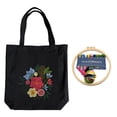 thumbnail image 2 of Bolso de mano de lona de de para adultos Hojas Flores Sunnimix Tote De Lona Bordado, 2 of 8