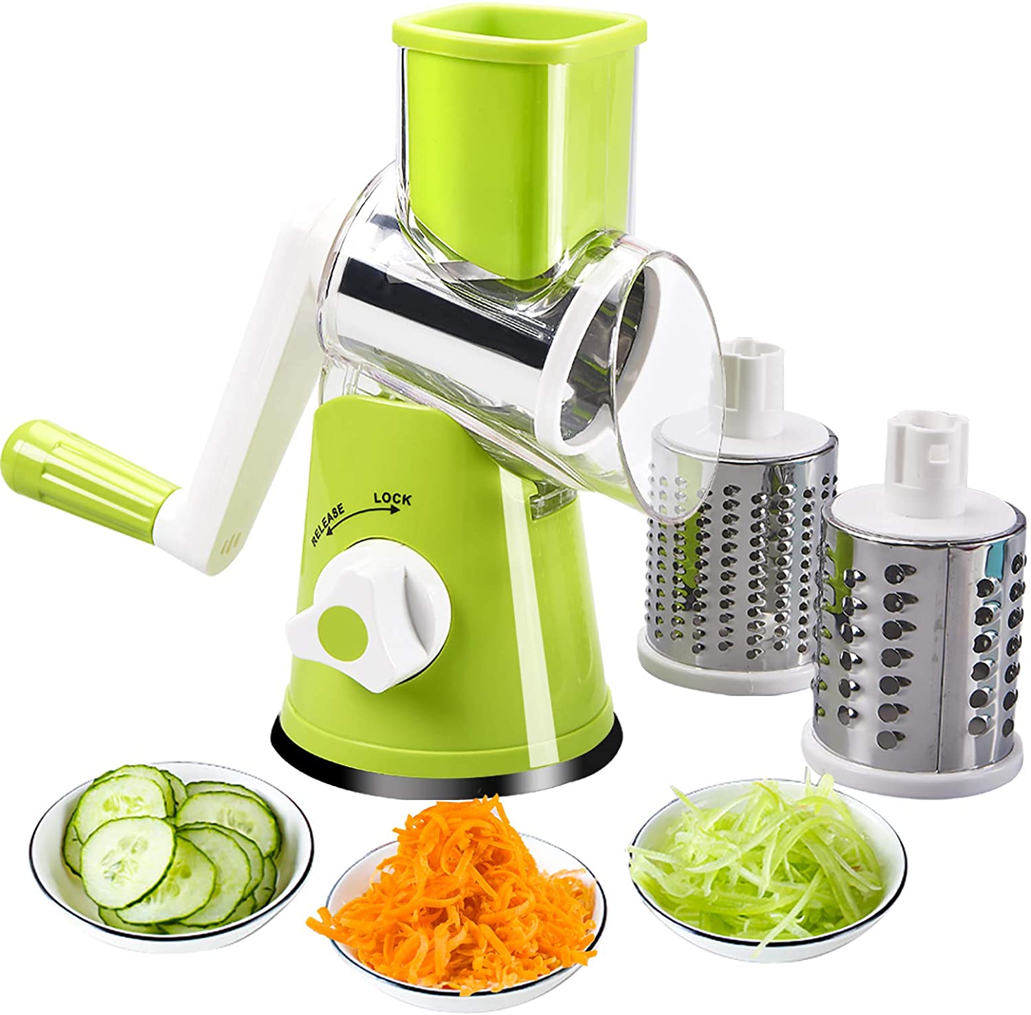 Hand Rotary Vegetable Grater, Manual Multifunctional Vegetable Grater