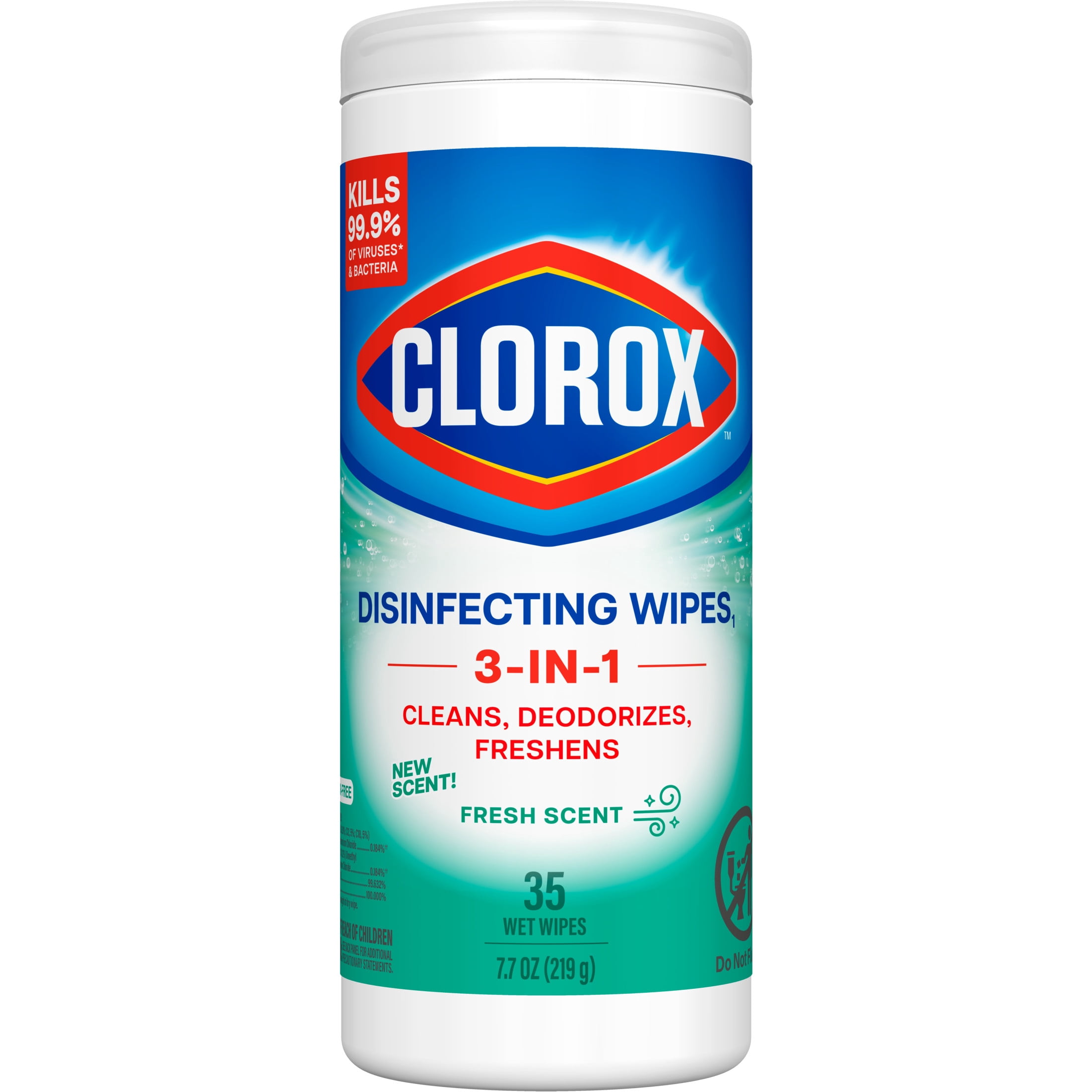Clorox Disinfecting Cleaning Wipes, Bleach Free, Fresh Scent, 35 Count