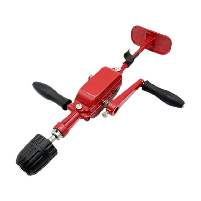 MERIGLARE Hand Crank Drill Accessories DIY Double Gear System for Carpentry Professional