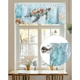 thumbnail image 7 of Blue Coastal Valances for Windows Sea Turtle Starfish Coral Summer Ocean Valance Rod Pocket Light Filtering Short Window Treatments Curtains for Kitchen Bathroom Living Room Bedroom, 42 x 12 Inch, 7 of 7