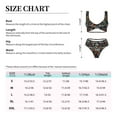 thumbnail image 4 of Kdxio Retro Tape Print Women's 2 Piece High Waisted Wrap Spaghetti Strap Summer Swimsuit Bikini Set-Large, 4 of 7