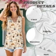 thumbnail image 6 of FUIALDOLG Coffee Theme Tops for Women Summer Outfits V Neck Tank Tops Soft Comfortable Sleeveless Tshirt Loose Fit Casual Tunic Tops Workout Yoga Tops,M, 6 of 7