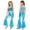 Light Blue, variant on Big Girls 2Pcs Raves Festivals Outfits Sparkle Hip Hop Jazz Dance Suit for 80s 90s Party Cheerleading Uniform Silver 6