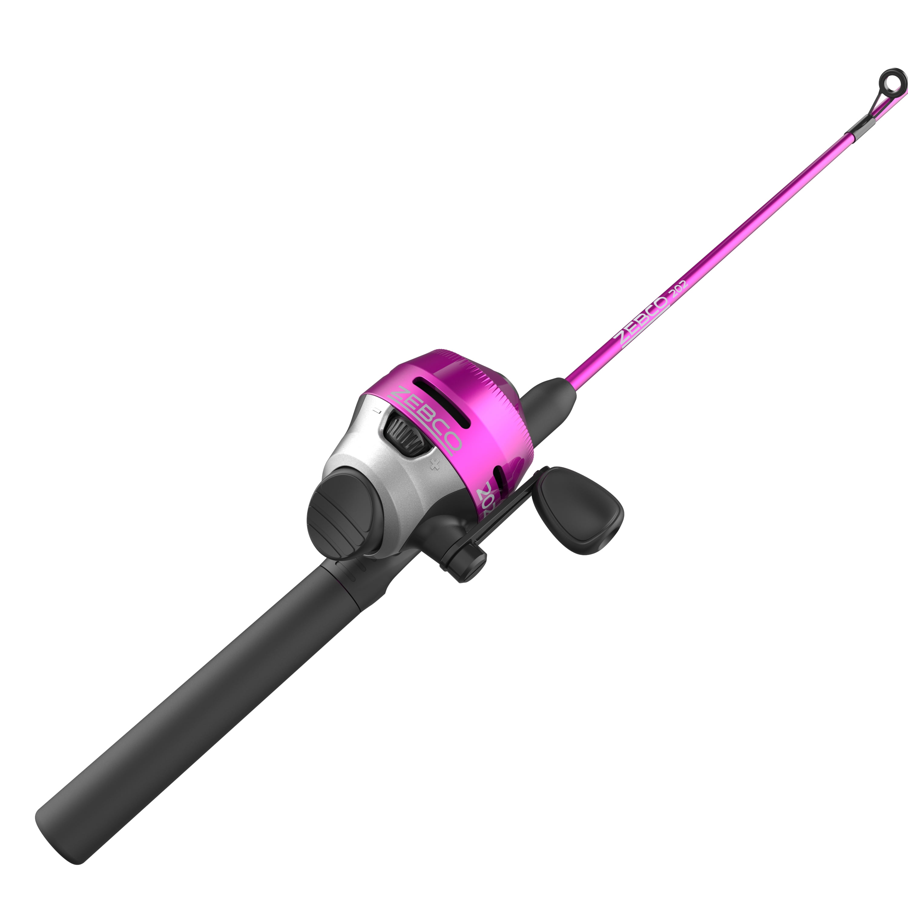 Zebco 202 Spincast Reel and Fishing Rod Combo, Tackle Included, Pink