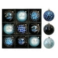 thumbnail image 2 of Adornos de bolas de Navidad 8cm | Decoraciones de plástico para árboles de formas especiales • Multicolor, azul, rojo, azul oscuro • Colgantes navideños colgantes duraderos para el hogar y, 2 of 6