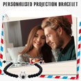 thumbnail image 3 of Tiger Eye Beads Personalized Photo Projection Bracelet Adjustable Christmas Gift Z2G2, 3 of 9