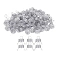 thumbnail image 4 of 50 piezas de tapas de adornos navideños, adornos navideños de repuesto, tapas de perchas, tapas de decoraciones de bricolaje para perchas navideñas Plata, 4 of 8