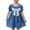 Blue-7, variant on CYRBOKO Toddler Girls Denim Dresses, A-line Short Sleeve Party Casual Summer Dresses Blue Size 3-9 T