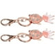 thumbnail image 5 of 2 llaveros con decoración de pez dorado y diamantes, colgante para coche, regalo pequeño y exquisito, color rosa, 5 of 5