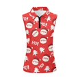 thumbnail image 5 of Yuyamidu Santa Claus Sleeveless Golf Shirts for Women Size XS Red Christmas Workout Tops Athletic Tennis Shirts HO-HO-HO Activewear Golf Clothes, 5 of 8