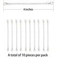 thumbnail image 5 of 10Pcs Necklace Extender with Lobster Clasps Silver Bracelet Extender Chains for Women, 5 of 5