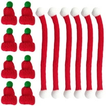 Greenadscape 20Pcs Small Santa Hats For Crafts Red And Green Colors