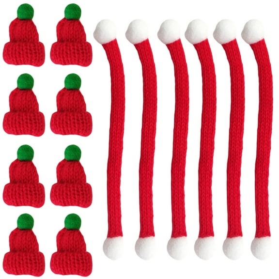 Greenadscape 20Pcs Small Santa Hats For Crafts Red And Green Colors