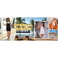 thumbnail image 4 of Women's Summer Cotton Linen Short Overalls Casual Bib Shortalls Rompers with Pockets, 4 of 7