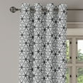 thumbnail image 3 of Ambesonne Grey and White Grommet Curtain, Boho Floral Art, 50" x 63", Charcoal Grey and White, 3 of 6
