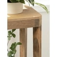 thumbnail image 4 of Kate and Laurel Talcott Modern Square Wood Drink Table, 12 x 12 x 28, Natural Wood, Transitional Decorative Two-Tier Pedestal Table for Use as Plant Stand Indoors or Living Room Accent Table, 4 of 9