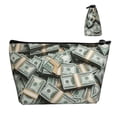 thumbnail image 6 of Printed Cosmetic Bag Dollars Pattern Portable Travel Makeup Pouch Toiletry Organizer Bag For Daily Use, 6 of 7