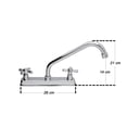 thumbnail image 3 of Llave Mezcladora alfa  Fregadero O Tarja Cocina Cromado Cruzeta, 3 of 4