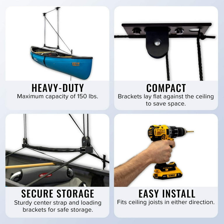 Lading Box plafond opslag Hijs | Hi-Lift Garage Pulley Hanger Rack voor Dakdrager
