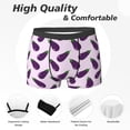 thumbnail image 2 of Men's Boxer Briefs, Eggplant Pattern cartoon Soft Comfy Mens Underwear Boxer Briefs Breathable With Widen Waist, 2 of 7