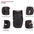 thumbnail image 2 of SWISSGEAR City Pack Backpack Narrow Daypack, Everyday Sporty Tablet Compact Carry, Dark Grey, 2 of 6
