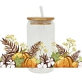 thumbnail image 4 of UV DTF Transfer Sticker for Glass Cups Fall Pumpkin Rub on Transfers Stickers DIY Waterproof Autumn Theme UV DTF Cup Wrap Decals for Crafts and Furniture O4F7, 4 of 9