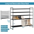 thumbnail image 4 of Long Shoe Rack for Closet, Wide Shoe Storage Organizer Stackable Sneaker Shelf for Floor, Bedroom, 4 of 14