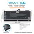 thumbnail image 1 of Batería para portátil A1321 Compatible con MacBook Pro 15 pulgadas A12, 1 of 2