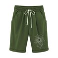 thumbnail image 1 of Pantalones Cortos de Verano para las Mujeres de Cintura Alta Estampado Elástico Cordón de Cintura, Casual Bolsillos Pantalones de Pijama, 1 of 5