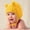Yellow, variant on Dyfzdhu Baby Cute Tethered Hat Cold Protection Warm Ball Ear Children Cap Brown
