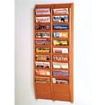 thumbnail image 1 of Wooden Mallet MR48-20BM Cascade 20 Pocket Magazine Rack - Black & Medium Oak, 1 of 1
