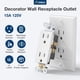 thumbnail image 2 of Wall Outlet Amico, 15 A, certificado UL, resistente a manipulaciones, paquete de 50, 2 of 7