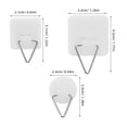 thumbnail image 2 of Mobutofu 30pcs Round Plastic Stick on Hooks Modern Secure Hanging for Mirror Hanging, 2 of 8