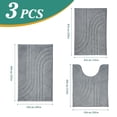 thumbnail image 4 of Edlbaegy Bathroom Rugs Set 3 Piece,Absorbent Bath Rugs,Shower Rug Runner Soft U Shaped Toilet Mats,Machine Washable Bath Mats for Bathroom Floor, Tub and Shower, 4 of 10