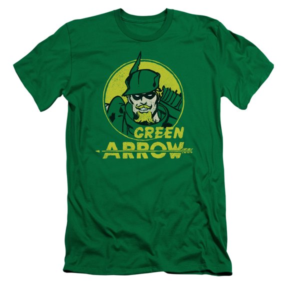 DC Comics Archer Circle S/S Adult 30/1 T-Shirt-Kelly Green