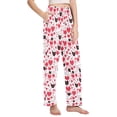 thumbnail image 2 of Dailycode Women's Pajama Pants Wide Leg Lounge Pj Bottoms With Pockets Heart Shape Cats, 2 of 7