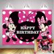 thumbnail image 1 of AOYU 7x5ft Cute Cartoon Mouse Photography Backdrop Kids 1st 2nd 3rd Birthday Party Supplies Background Girls Baby Shower Hot Pink Party Decoration Ban, 1 of 4