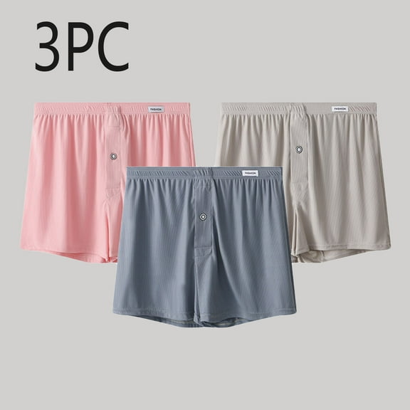 Maoxin Mens Boxer Briefs Solid Color Loose Breathable Sports Home Button Flat Corner Underwear Boxers Underwear For Men Multicolor XL